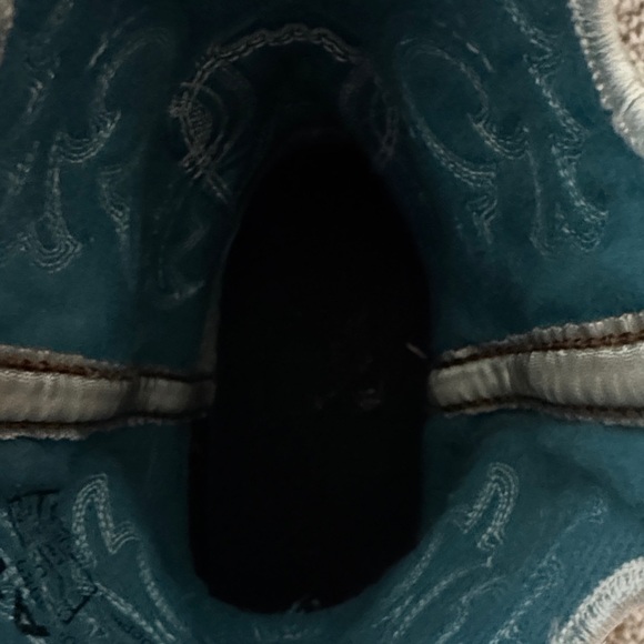 Boys Ariat Brown and Teal Cowboy Boots - Picture 8 of 10